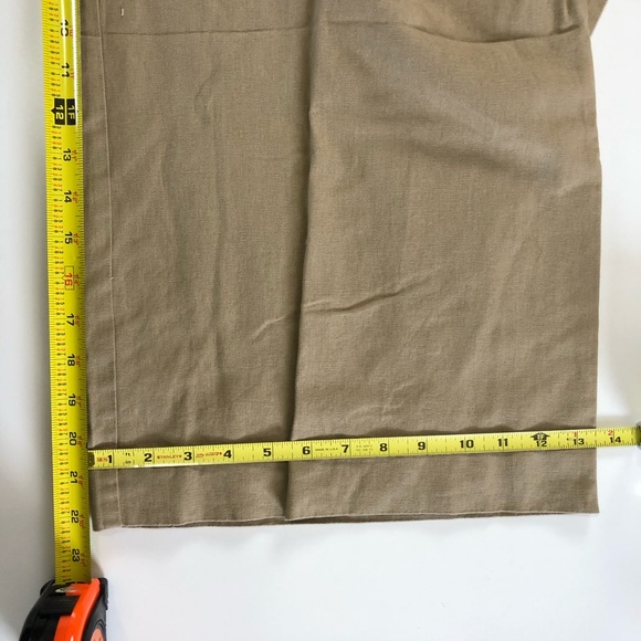 J. Crew Factory Khaki Tan Sleeveless Linen Blend V-neck Belted Jumpsuit - Picture 6 of 12